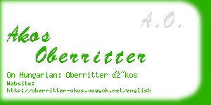 akos oberritter business card